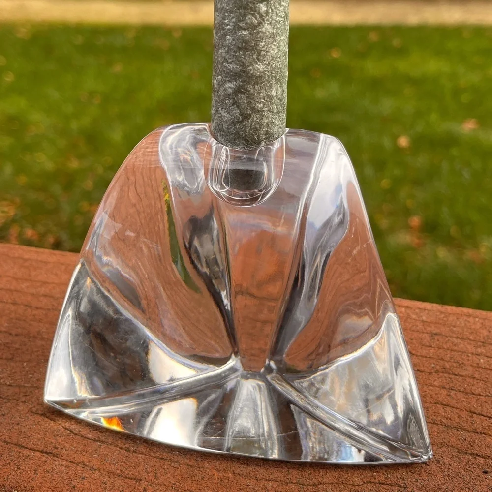 NAMBE Candlestick Heavy Glass, 3 1/2 Inches x 4 1/2 Inches